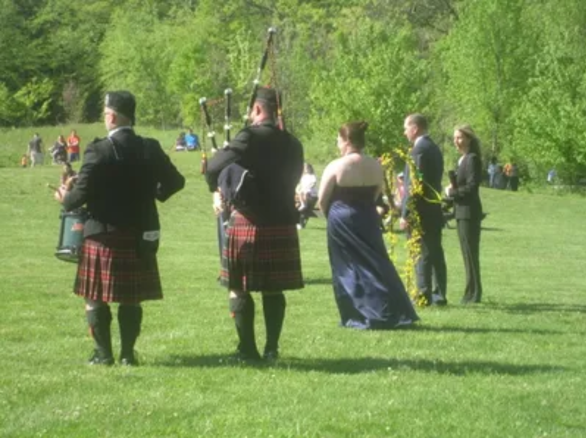 Lisa officiating a Celtic ceremony